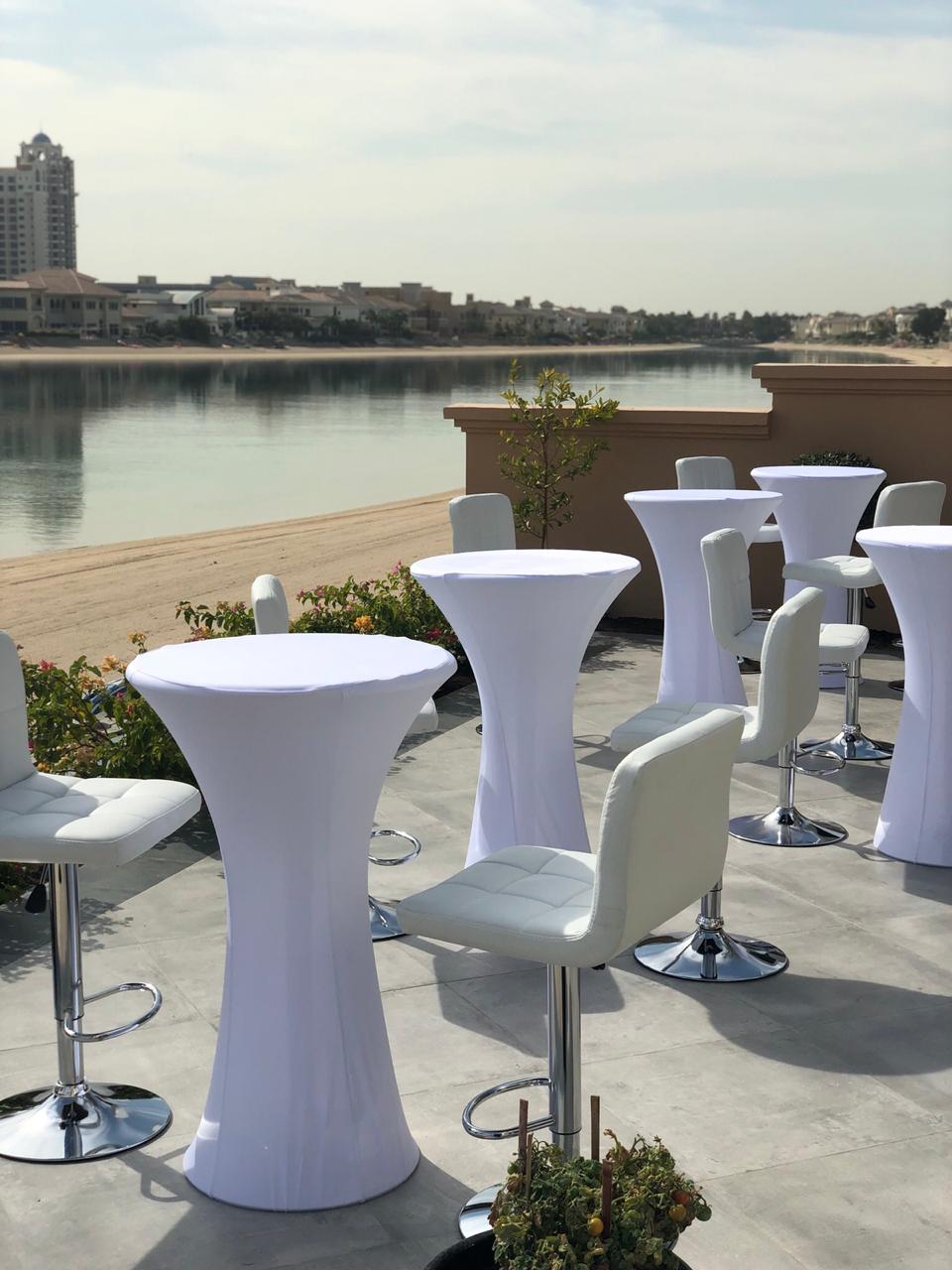 Round Cocktail Table c/w Cloth